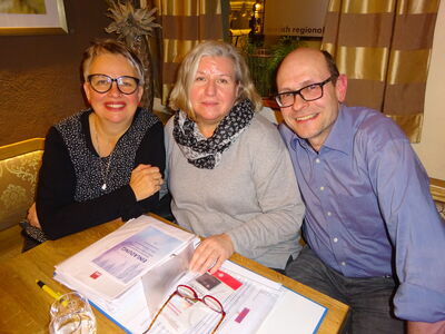 Das Vorstandsteam: Ernst Deuer, Irina Prokscha, Ursula Döbele